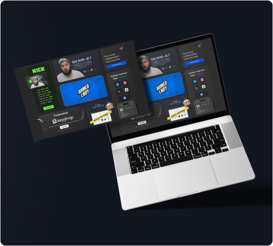 illustration du site ahmedlndy sur un ordinateur